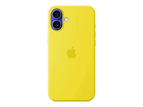 APPLE iPHONE 16 PLUS SILICONE CASE COVER MagSafe IN SILICONE GIALLO